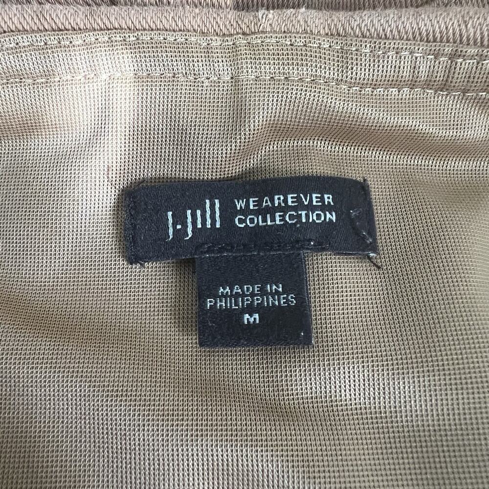 J. Jill Wearever Collection Pants Medium Slimming Tan Beige Straight Leg Pockets - Picture 5 of 11